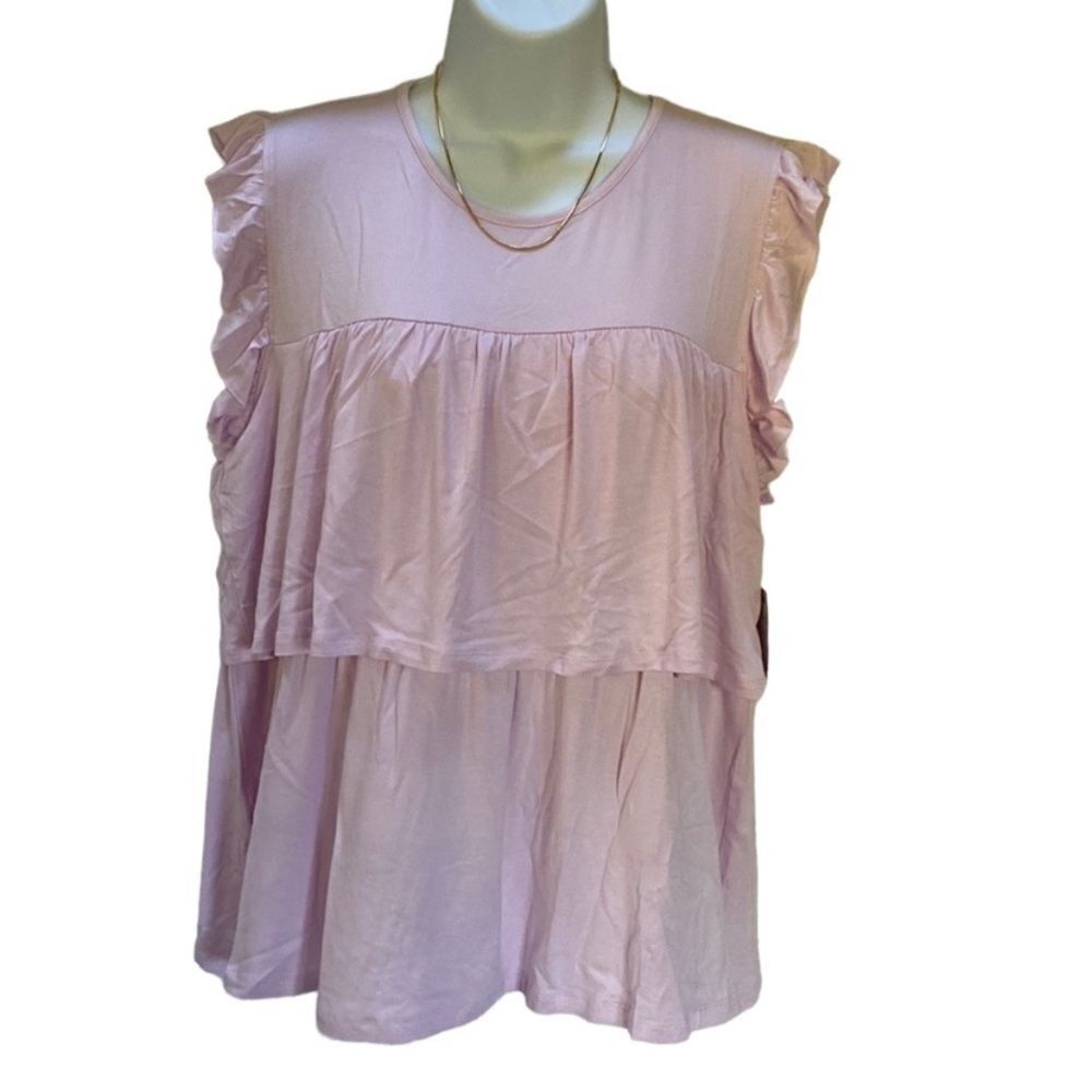 NWT Everly Grey Lavender Maternity/Nursing Top